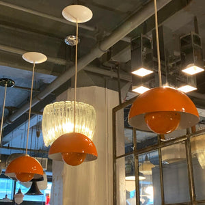 Verner Panton Orange Flower Pot Pendant Lights For Louis Poulsen