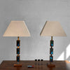 Mosiac Glass Stem Table Lamps By George Briard