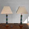 Mosiac Glass Stem Table Lamps By George Briard