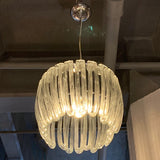 Modernist Clear Blown Glass "Jellyfish" Chandelier
