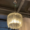 Modernist Clear Blown Glass "Jellyfish" Chandelier