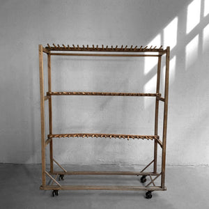 Industrial Primitive Maple Cobbler's Shoe Rack