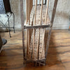 Industrial Rolling Maple And Angle Iron Rack