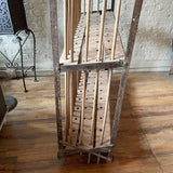 Industrial Rolling Maple And Angle Iron Rack