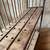 Industrial Rolling Maple And Angle Iron Rack