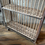 Industrial Rolling Maple And Angle Iron Rack