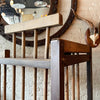 Industrial Rolling Maple And Angle Iron Rack