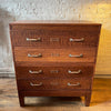 Industrial Tiger Oak Document Cabinet By Library Bureau Makers