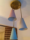 Lightolier Cone Cluster Pendant Lights