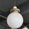 Early 20th Century Milk Glass Globe Library Pendant Light