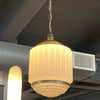 Art Deco Milk Glass Pendant Light