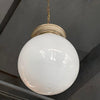 Early 20th Century Milk Glass Globe Library Pendant Light