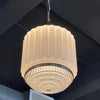 Art Deco Milk Glass Pendant Light