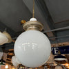 Early 20th Century Milk Glass Globe Library Pendant Light