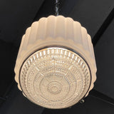 Art Deco Milk Glass Pendant Light
