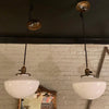 Art Deco Milk Glass Library Pendant Lights