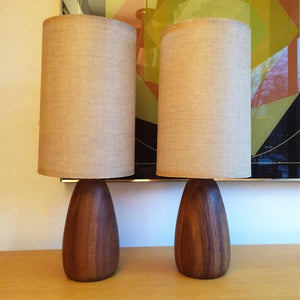 Walnut Table Lamps