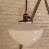 Art Deco Milk Glass Library Pendant Lights