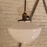 Art Deco Milk Glass Library Pendant Lights
