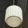 Art Deco Milk Glass Pendant Light