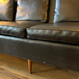 Milo Baughman For Thayer Coggin Black Naugahyde Sofa