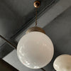 Early 20th Century Milk Glass Globe Library Pendant Light
