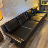 Milo Baughman For Thayer Coggin Black Naugahyde Sofa