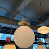 Early 20th Century Milk Glass Globe Library Pendant Light