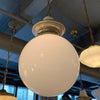 Early 20th Century Milk Glass Globe Library Pendant Light