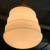 Art Deco Layered Milk Glass Pendant Light