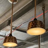 Mid Century Modern Perforated Spun Aluminum Pendant Lights By Lightolier