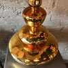 Hollywood Regency Gold Mercury Glass Table Lamps