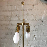 Hollywood Regency Gold Mercury Glass Table Lamps