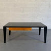 Mid Century Modern Lacquered Maple Coffee Table With Drawer