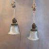 Petite Swirl Holophane Bell Pendant Lights