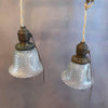 Petite Swirl Holophane Bell Pendant Lights