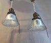 Petite Swirl Holophane Bell Pendant Lights