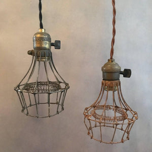 Double Cage Pendant Lights With Switch Fitters