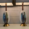 Pair Of Mid Century Modern Art Pottery Table Lamps