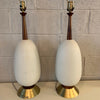 Pair Of Mid Century Modern Art Pottery Table Lamps
