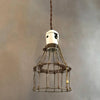 Porcelain Cage Pendants Lights With Pull Chains