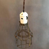 Porcelain Cage Pendants Lights With Pull Chains