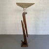 Mid Century Modern Biomorphic Mahogany Torchiere Floor Lamp
