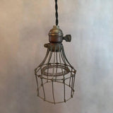 Brass Double Cage Pendant Light