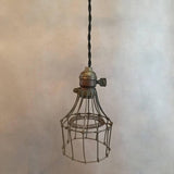 Brass Double Cage Pendant Light