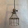 Brass Double Cage Pendant Light