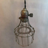 Brass Double Cage Pendant Light