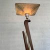 Mid Century Modern Biomorphic Mahogany Torchiere Floor Lamp