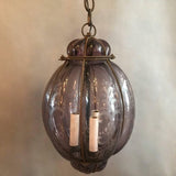 Amethyst Murano Glass Cage Pendant light