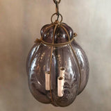 Amethyst Murano Glass Cage Pendant light